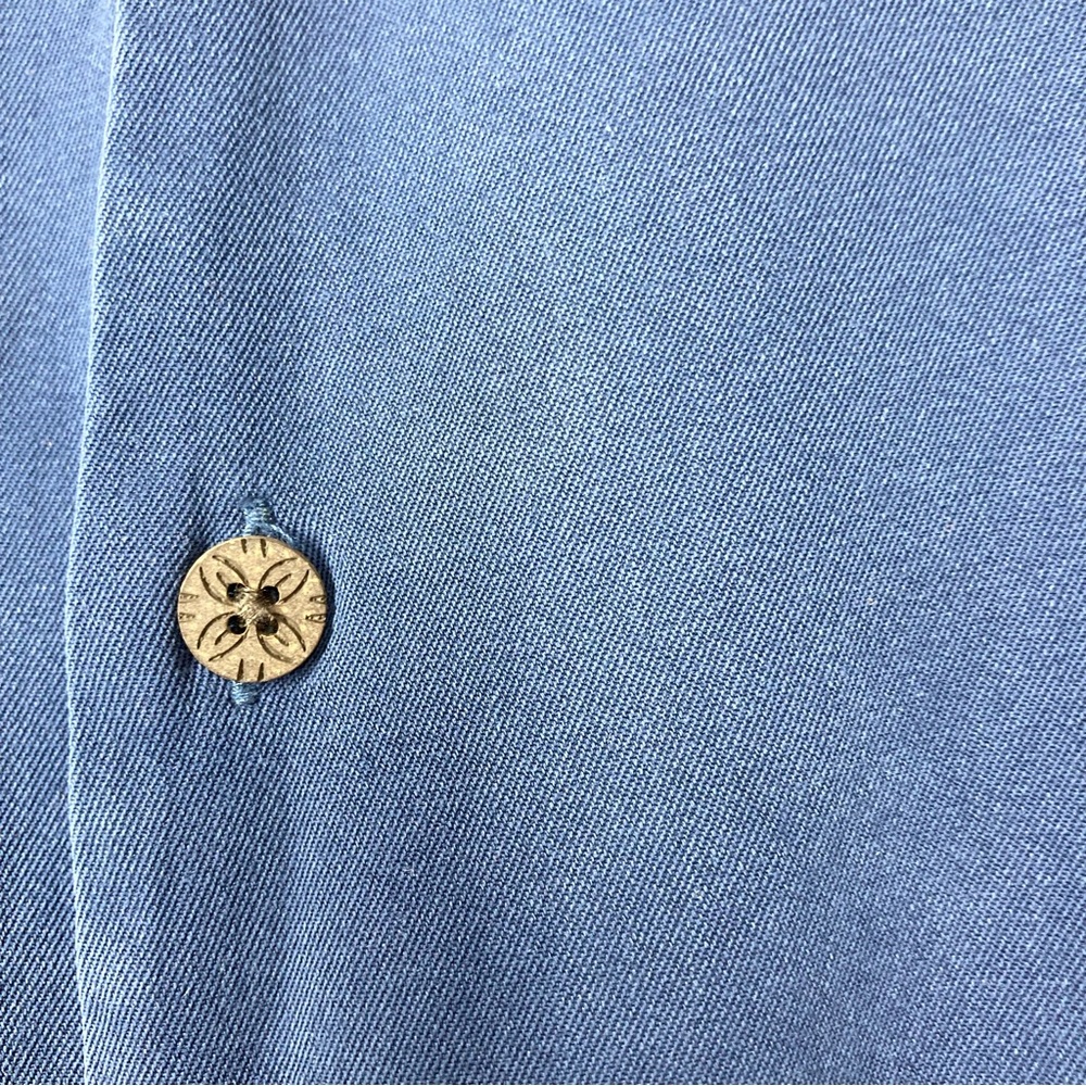 Tommy Bahama Silk Shirt Medium Martini Glass Argyle Silk Button Down Blue - Picture 10 of 13